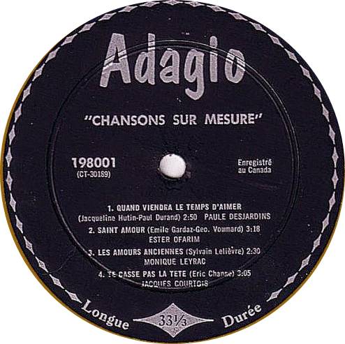 Concours International - Chansons sur mesure, 1963