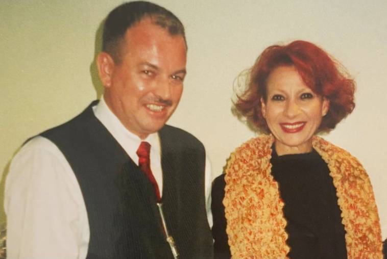 Reto Maag and Esther Ofarim, backstage after the concert, (photo taken by Gert Wolff).